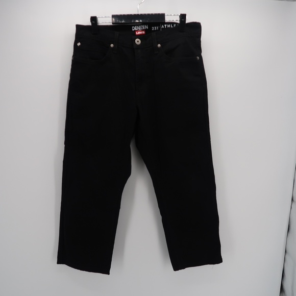 black athletic fit jeans